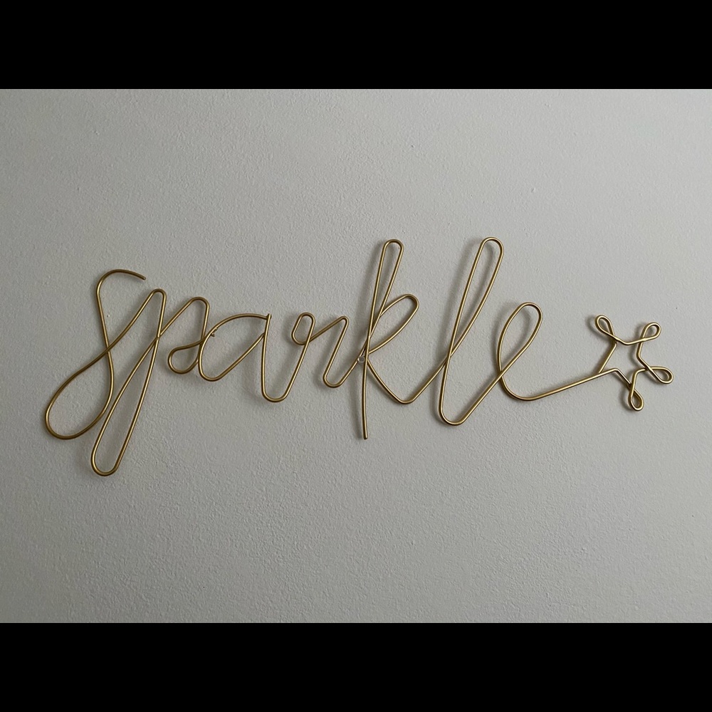 Sparkle gold metal wall decor